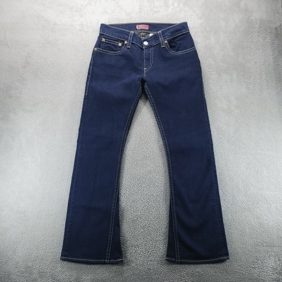 Levis Jeans Womens 10 Blue Type 1 Tough Boot Low Rise Bootcut Y2K Dark Wash - Picture 1 of 11